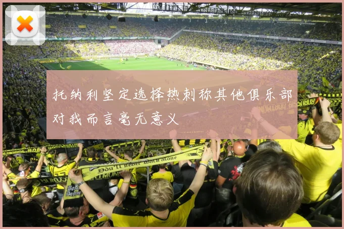托纳利坚定选择热刺称其他俱乐部对我而言毫无意义
